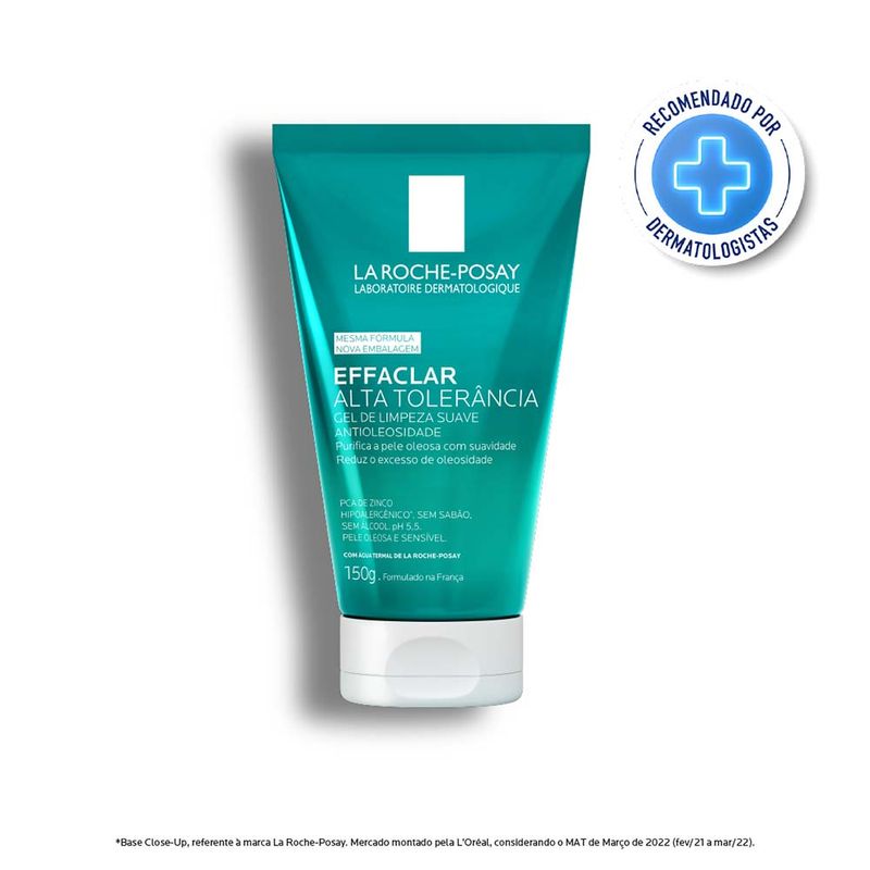 Gel de Limpeza Facial Suave Pele Oleosa e Sensível La Roche-Posay Effaclar Alta Tolerância 150g