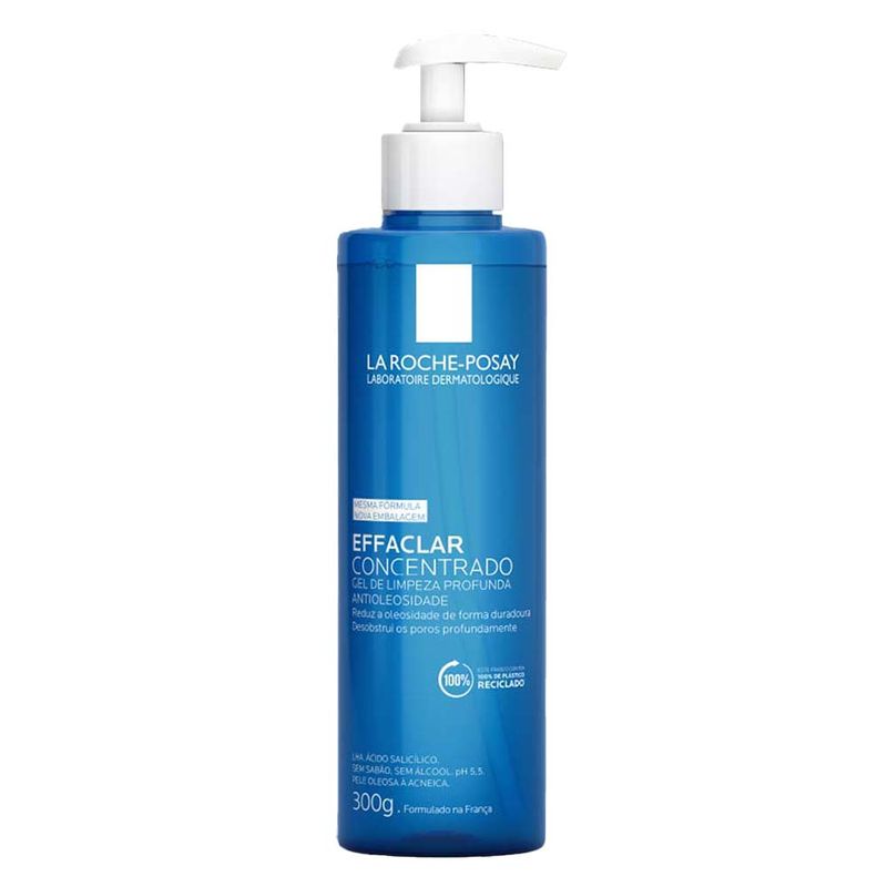 Gel de Limpeza Facial para Pele Oleosa La Roche-Posay - Effaclar Concentrado 300g