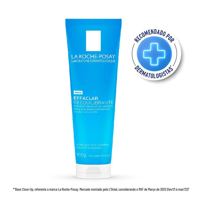 Espuma Cremosa de Limpeza Facial Antioleosidade La Roche-Posay Effaclar Reequilibrante 100g