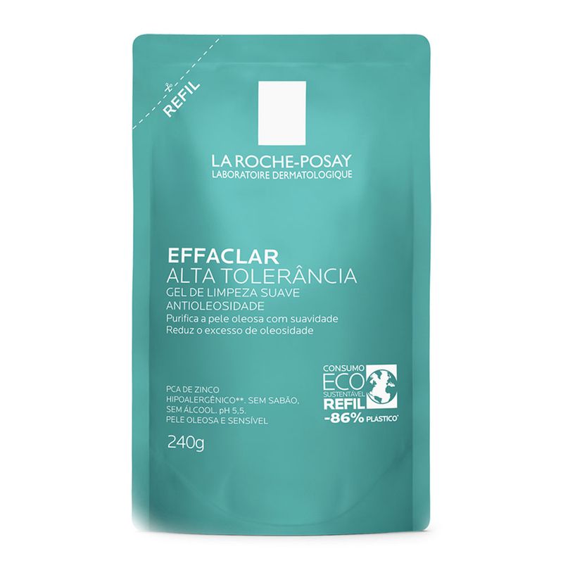 Gel de Limpeza Facial Alta Tolerância para Peles Sensíveis Refil La Roche-Posay Effaclar 240g