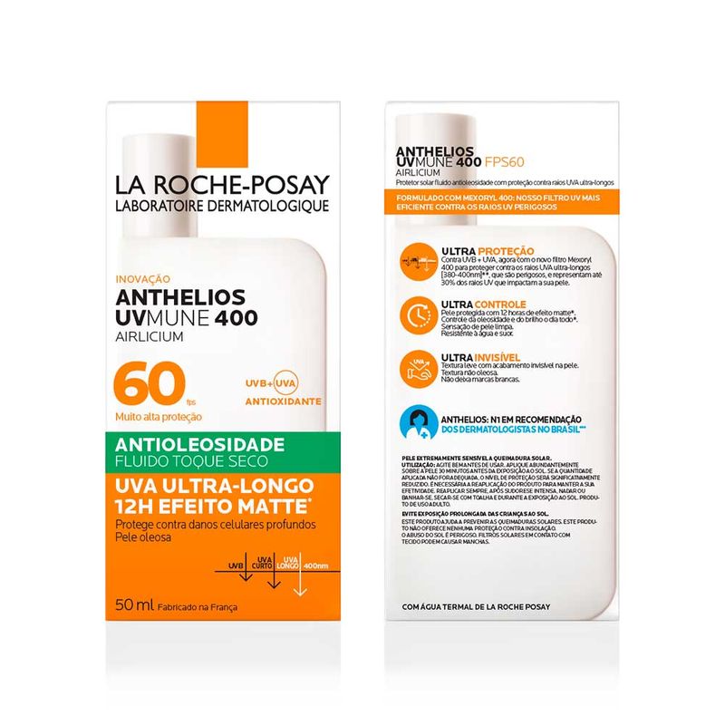 Protetor Solar Facial La Roche-Posay Anthelios Uvmune 400 Airlicium 40ml
