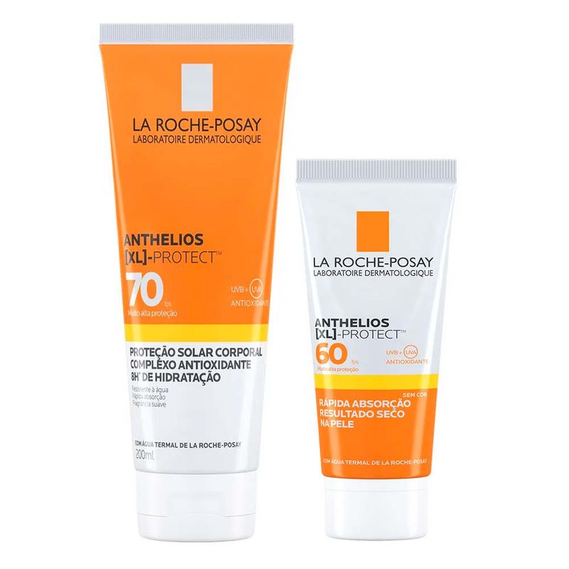 La Roche-Posay Anthelios XL Protect Kit – Protetor Solar Corporal FPS70 – 200ml + Protetor Solar Facial FPS60 – 40g Kit