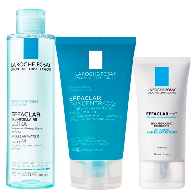 La Roche-Posay Kit - Gel de Limpeza + Hidratante Facial + Solução Micelar Kit